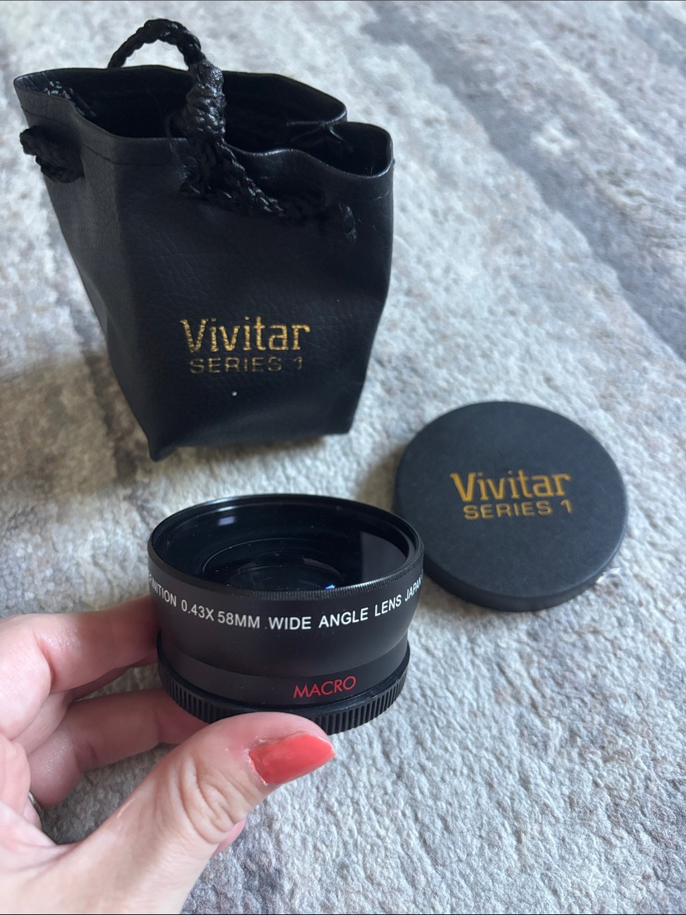Vivitar Series 1 58mm Wide Angle Macro Lens Adapter - Black
